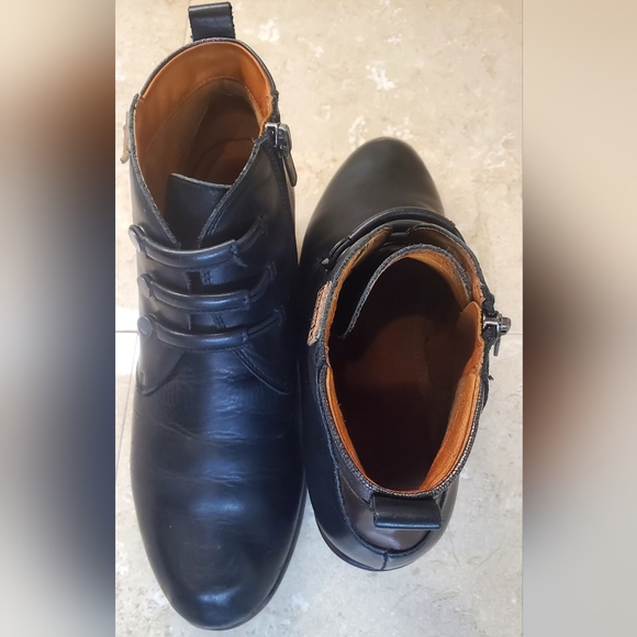 PIKOLINOS Rotterdam Black Leather Ankle Boots Size 7.5 US/38 EU - Picture 8 of 12
